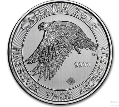1.5 oz. Silver Canadian Gyrfalcon
