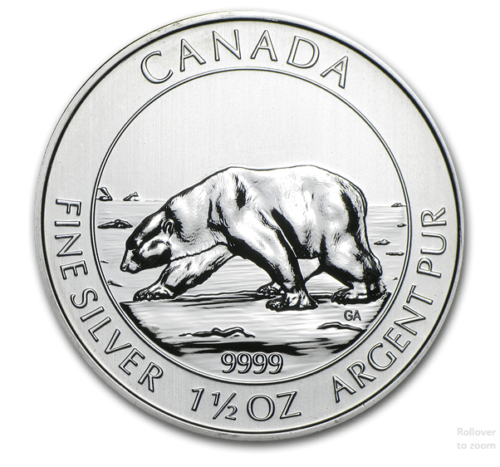 1.5 oz. Silver Canadian Polar Bear